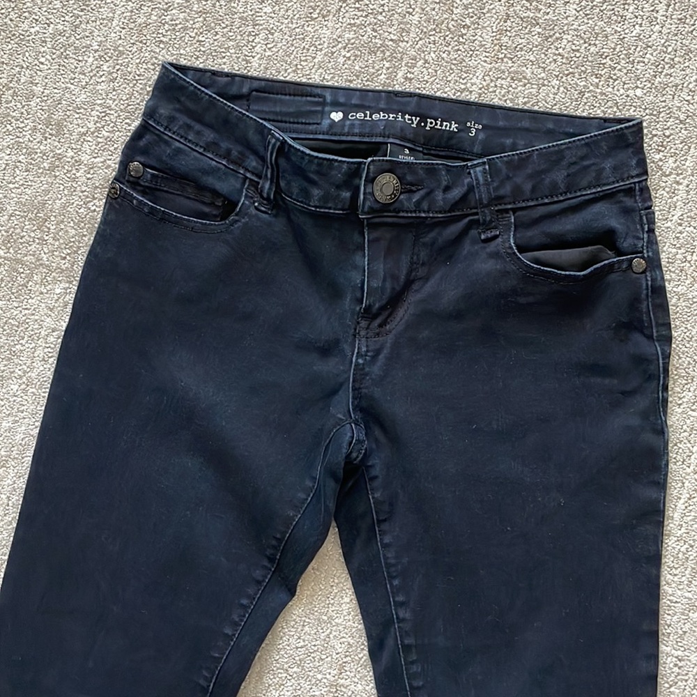 Celebrity Pink Jeans, Dark Blue Wash, Skinny Jeans, Lightweight Jeans, Ankle, 3
